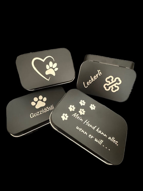 Alu-Dösli Schwarz – stylisch, leicht &amp; perfekt für Leckerlis 🐾✨